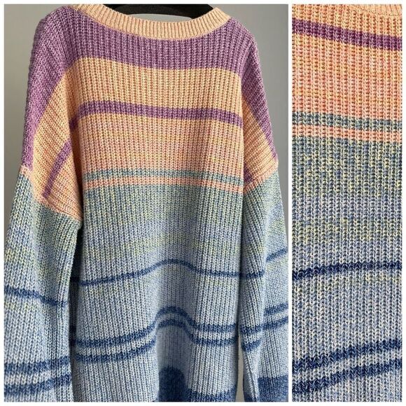 Soft Surroundings Striped Sweater Large - Picture 3 of 5